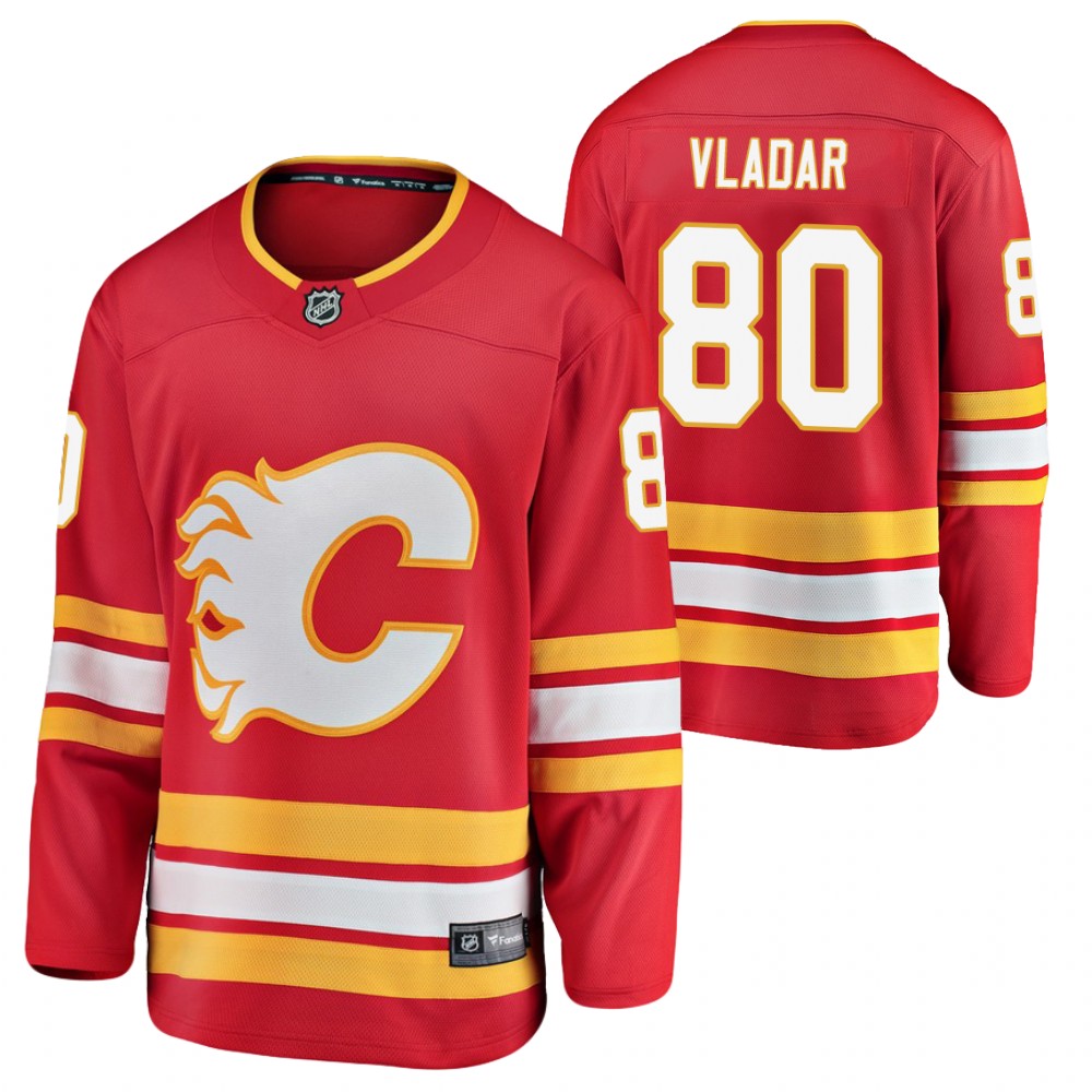 Calgary Flames Dan Vladar Red Home Player 2021 Jersey