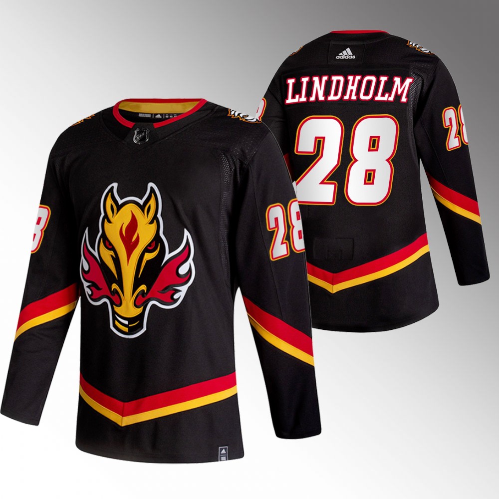 Calgary Flames Elias Lindholm Black 2022-23 Alternate Authentic Jersey