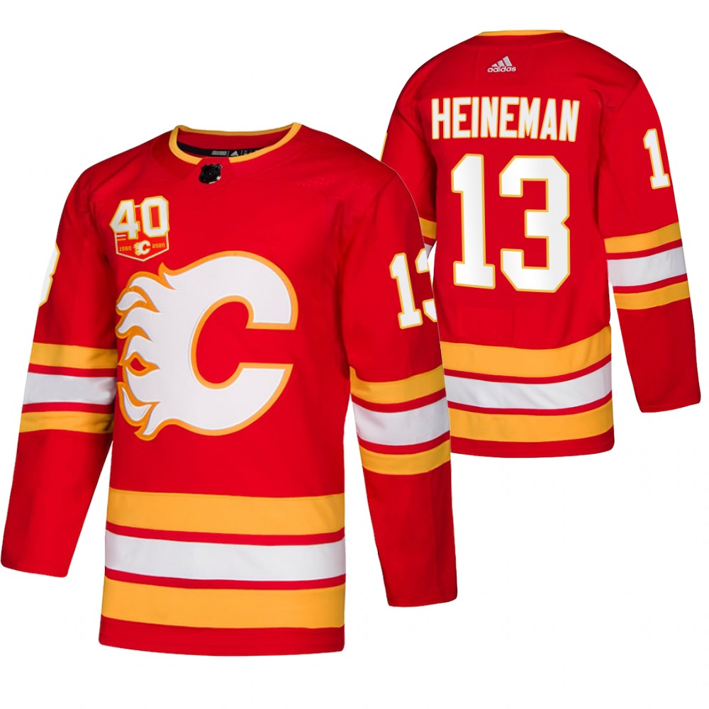 Calgary Flames Emil Heineman Red Authentic 2021 Trade Jersey