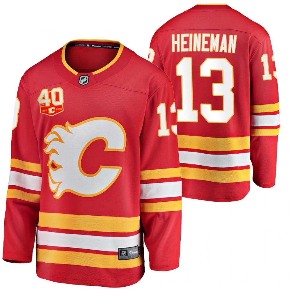 Calgary Flames Emil Heineman Red Home 2021 Trade Jersey