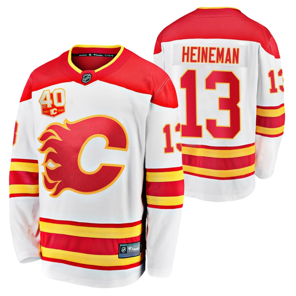 Calgary Flames Emil Heineman White Away Jersey