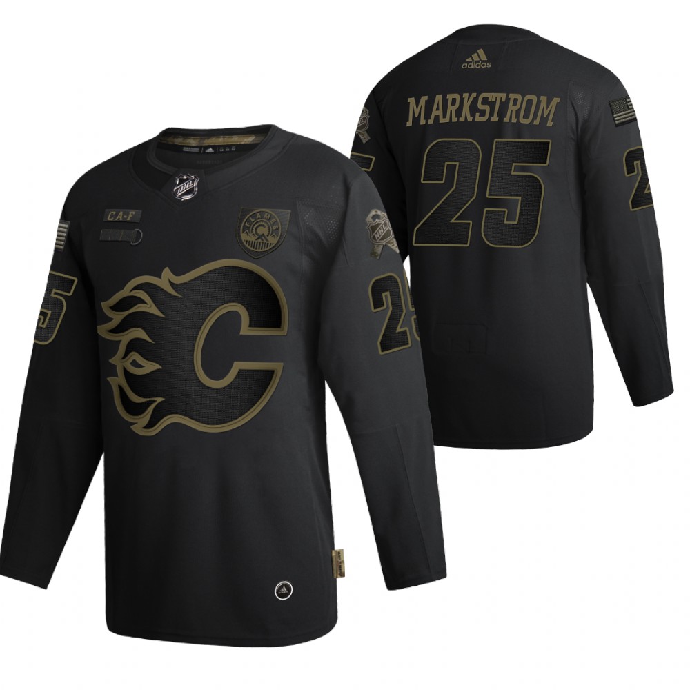 Calgary Flames Jacob Markstrom Black 2020 Salute To Service Authentic Jersey