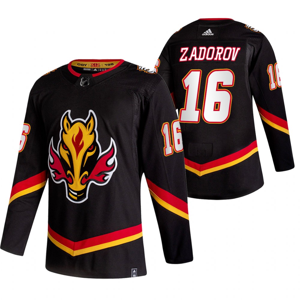 Calgary Flames Nikita Zadorov Black 2021 Reverse Retro Special Edition Jersey