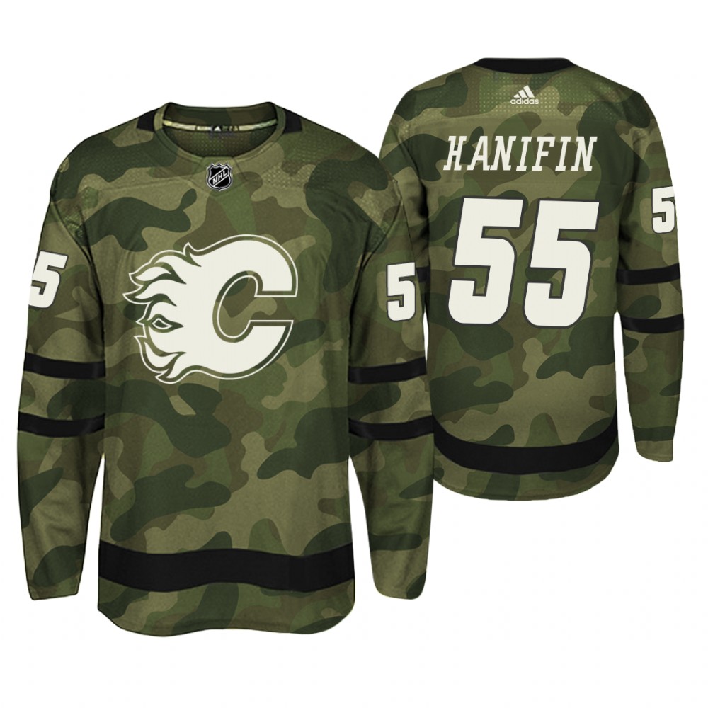 Calgary Flames Noah Hanifin Camo Armed Special Forces Player Jersey