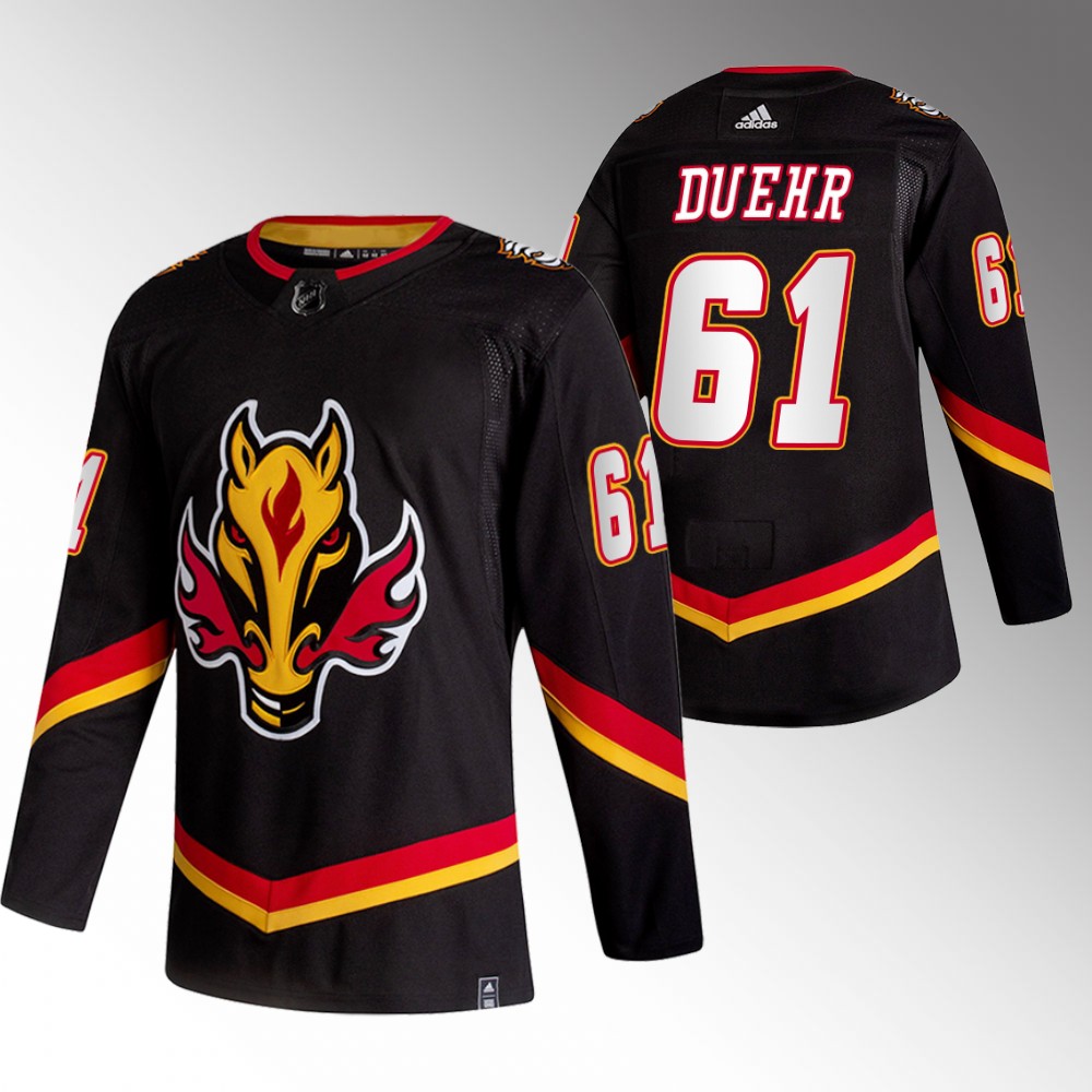 Calgary Flames Walker Duehr Black 2022-23 Alternate Authentic Jersey