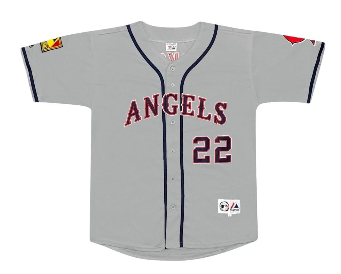 California Angels Grey Road Jersey w 125th Patch Men’s Large