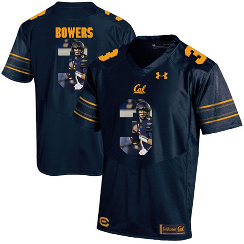 California Golden Bears Navy Blue Ross Bowers Player Portrait Jersey