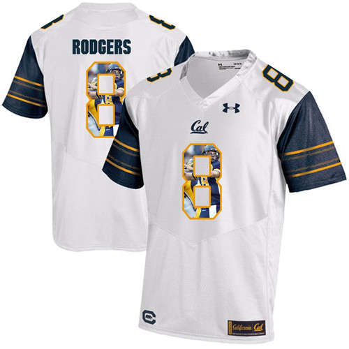 California Golden Bears White Aaron Rodgers Player Portrait Jersey