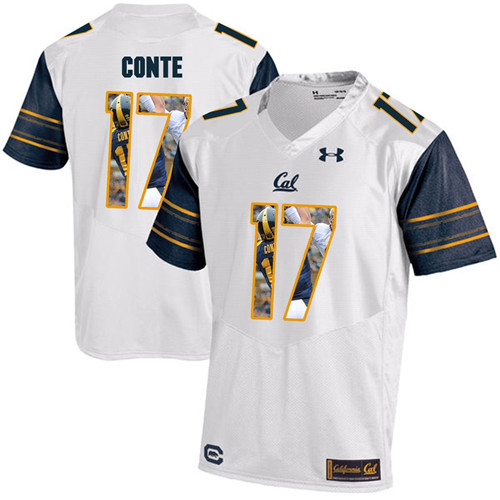 California Golden Bears White Chris Conte Player Portrait Jersey