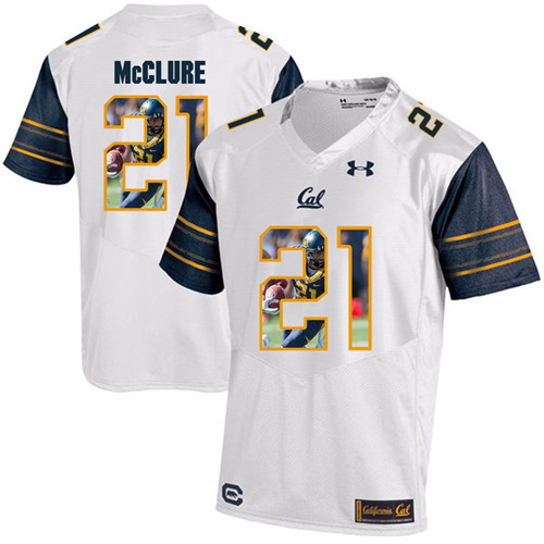 California Golden Bears White Stefan McClure Player Portrait Jersey