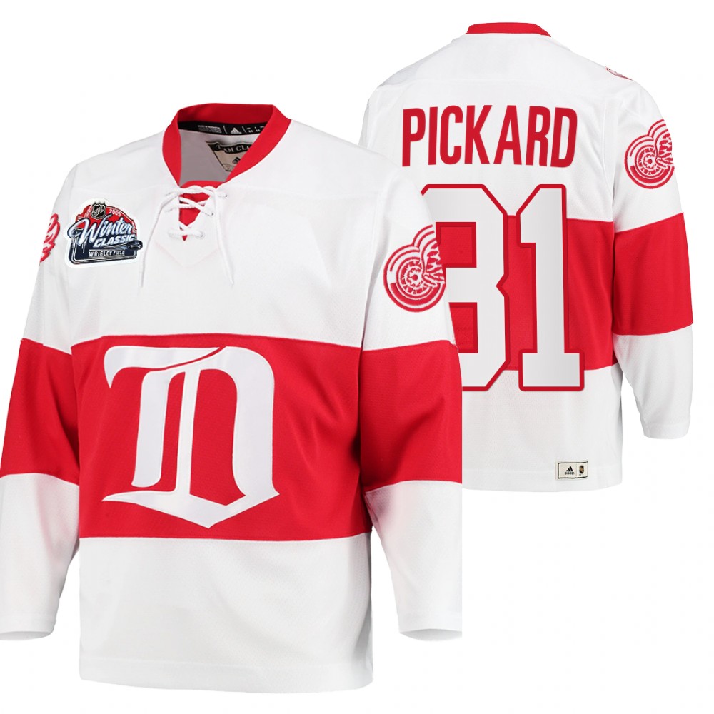 Calvin Pickard Detroit Red Wings Winter Classic White Throwback Jersey