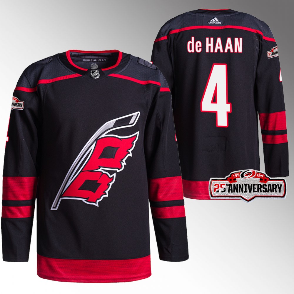 Calvin de Haan 2022-23 Carolina Hurricanes Black Authentic Home Jersey