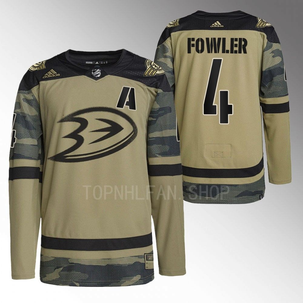 Cam Fowler Ducks Military Appreciation Night Jersey Camo Warmup