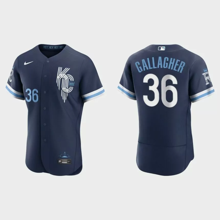 Cam Gallagher Kansas City Royals 2022 City Connect Authentic Jersey – Navy