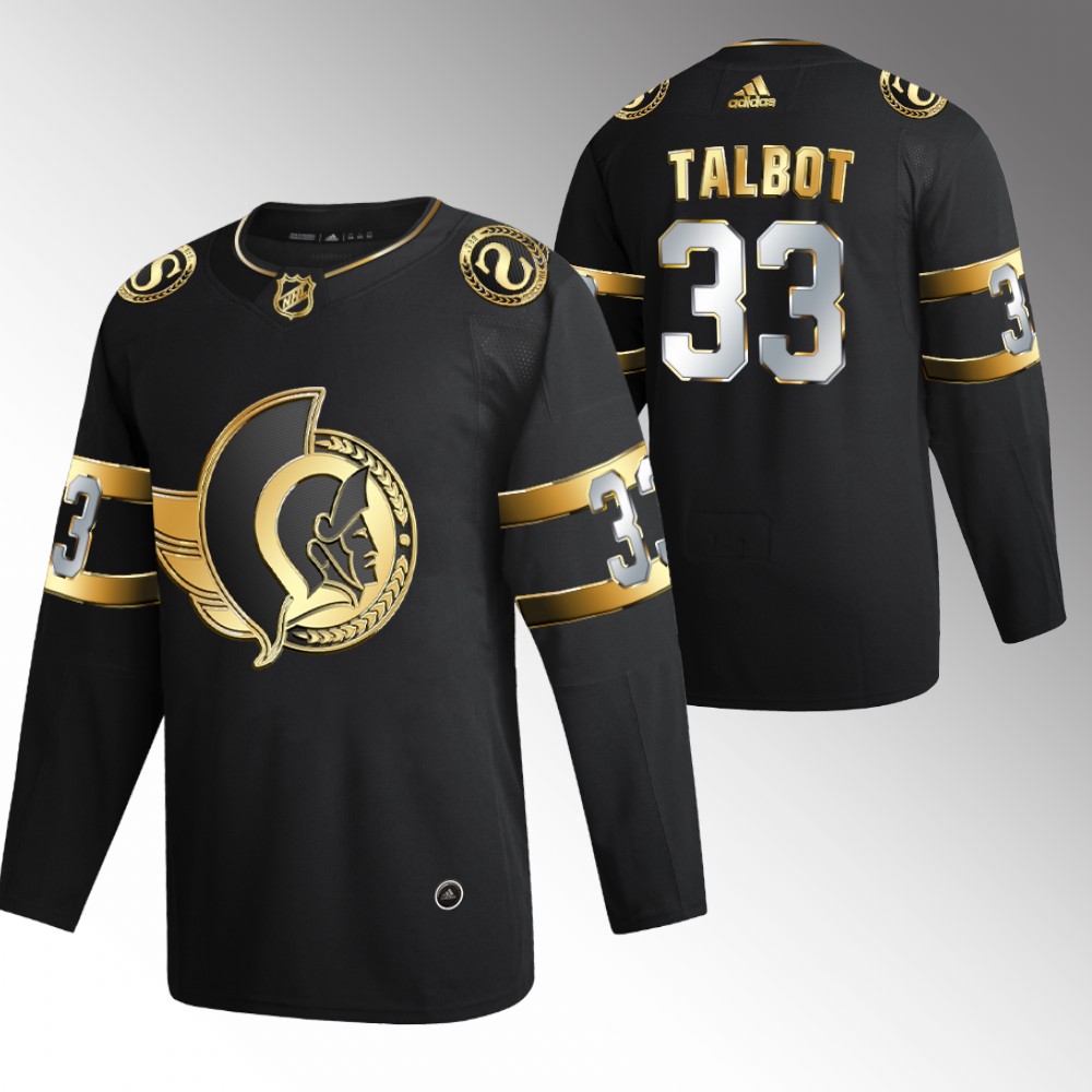 Cam Talbot Senators #33 Black Authentic Golden Edition Jersey