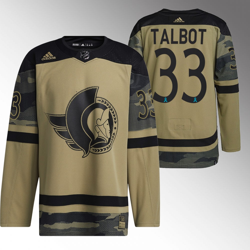 Cam Talbot Senators Military Appreciation Jersey Camo Warm-Up