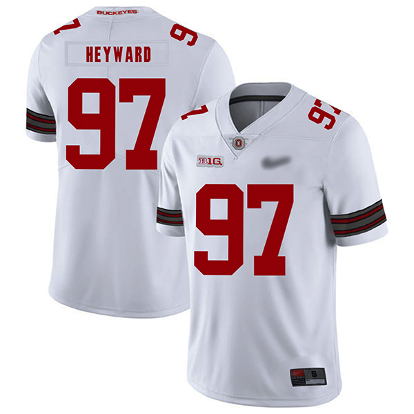 Cameron Heyward Ohio State Buckeyes Men's Jersey - #97 NCAA White Replica Authentic 