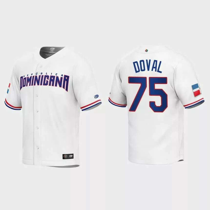 Camilo Doval Dominican Republic Baseball 2023 World Baseball Classic Replica Jersey – White