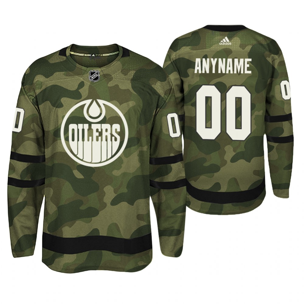 Camo Oilers Armed Special Forces Authentic Player Jersey