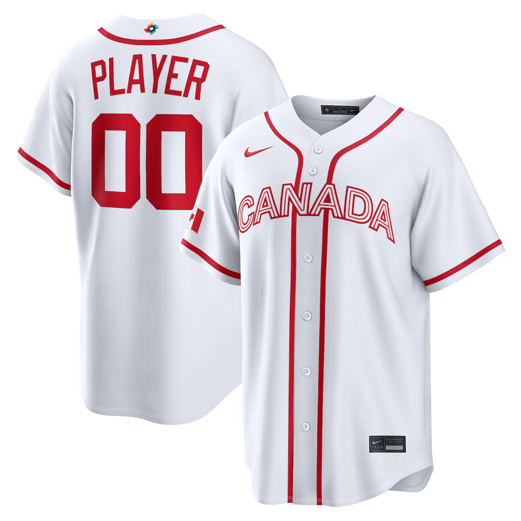 Canada Baseball Nike 2026 World Baseball Classic Home Pick-A-Player Jersey - White
