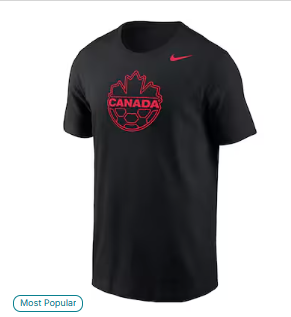 Canada Soccer Nike Crest T-Shirt - Black