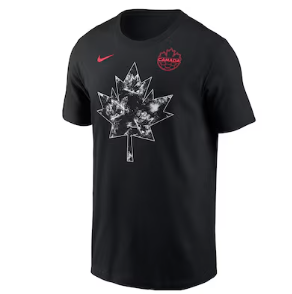 Canada Soccer Nike Maple Leaf T-Shirt - Black