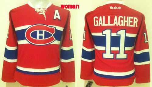 Canadiens #11 Brendan Gallagher Red Home Women's Stitched NHL Jersey