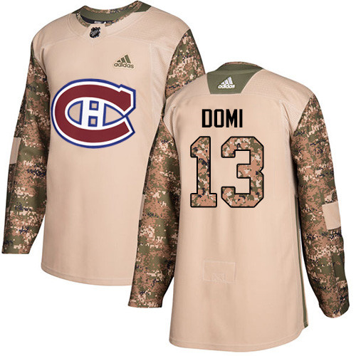 Canadiens #13 Max Domi Camo Authentic 2017 Veterans Day Stitched Hockey Jersey