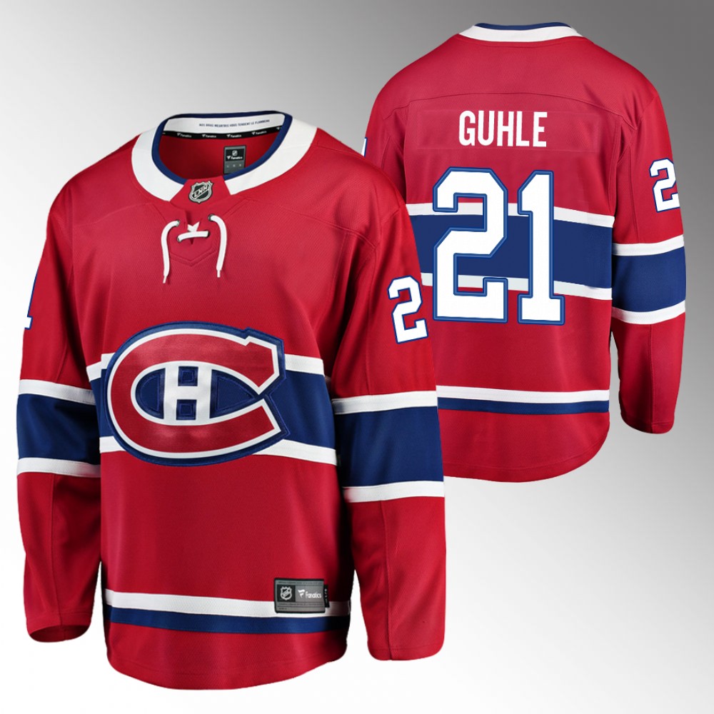 Canadiens #21 Kaiden Guhle Red Home Jersey