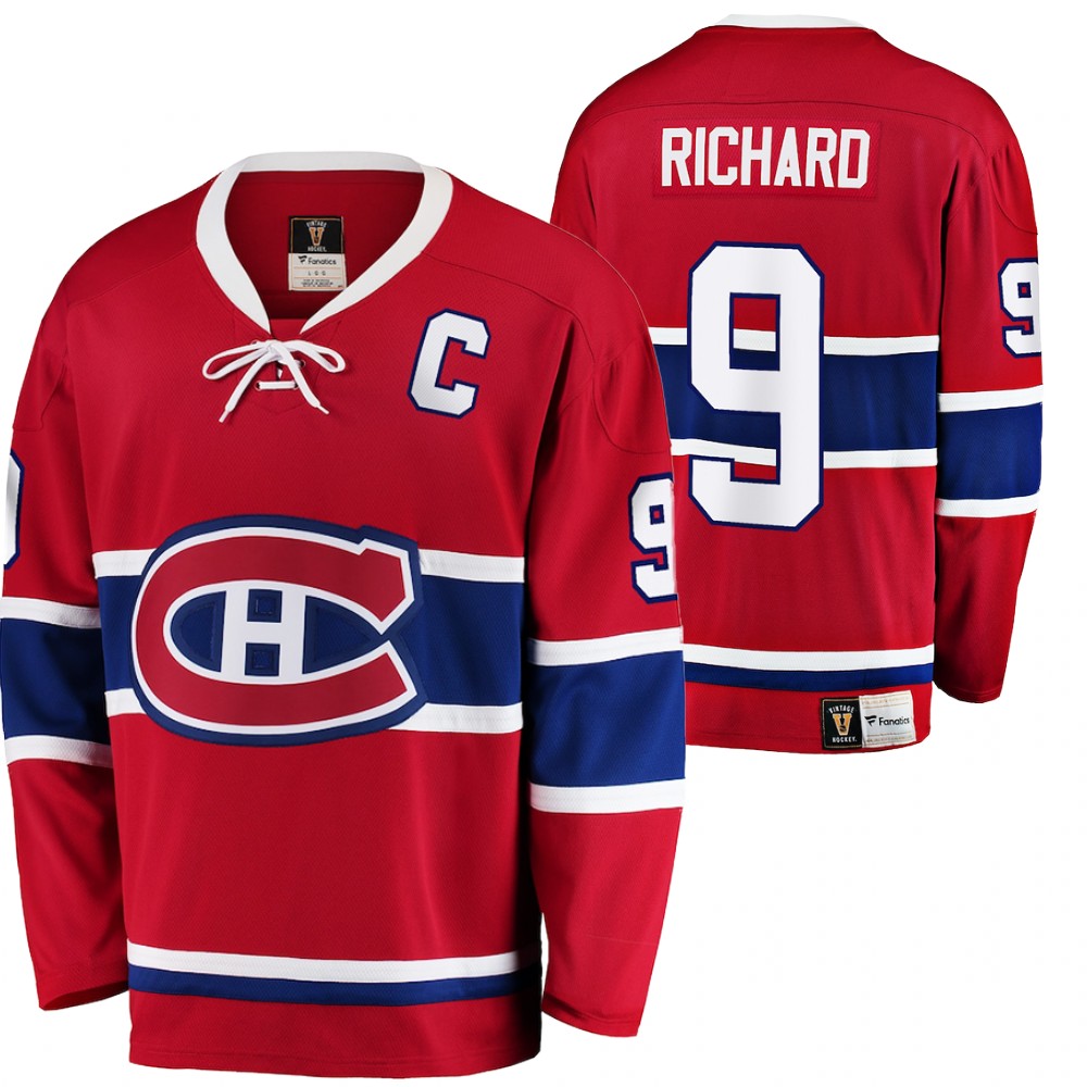 Canadiens #22 Maurice Richar Red Retired Player Jersey