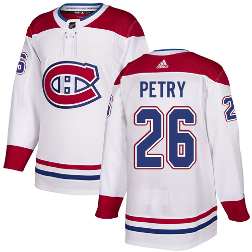 Canadiens #26 Jeff Petry White Road Authentic Stitched Hockey Jersey