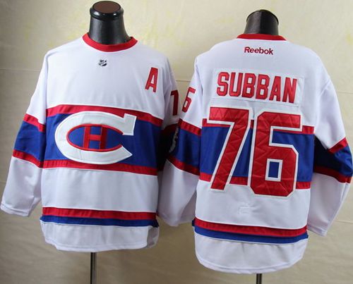 Canadiens #76 P.K Subban White 2016 Winter Classic Stitched NHL Jersey