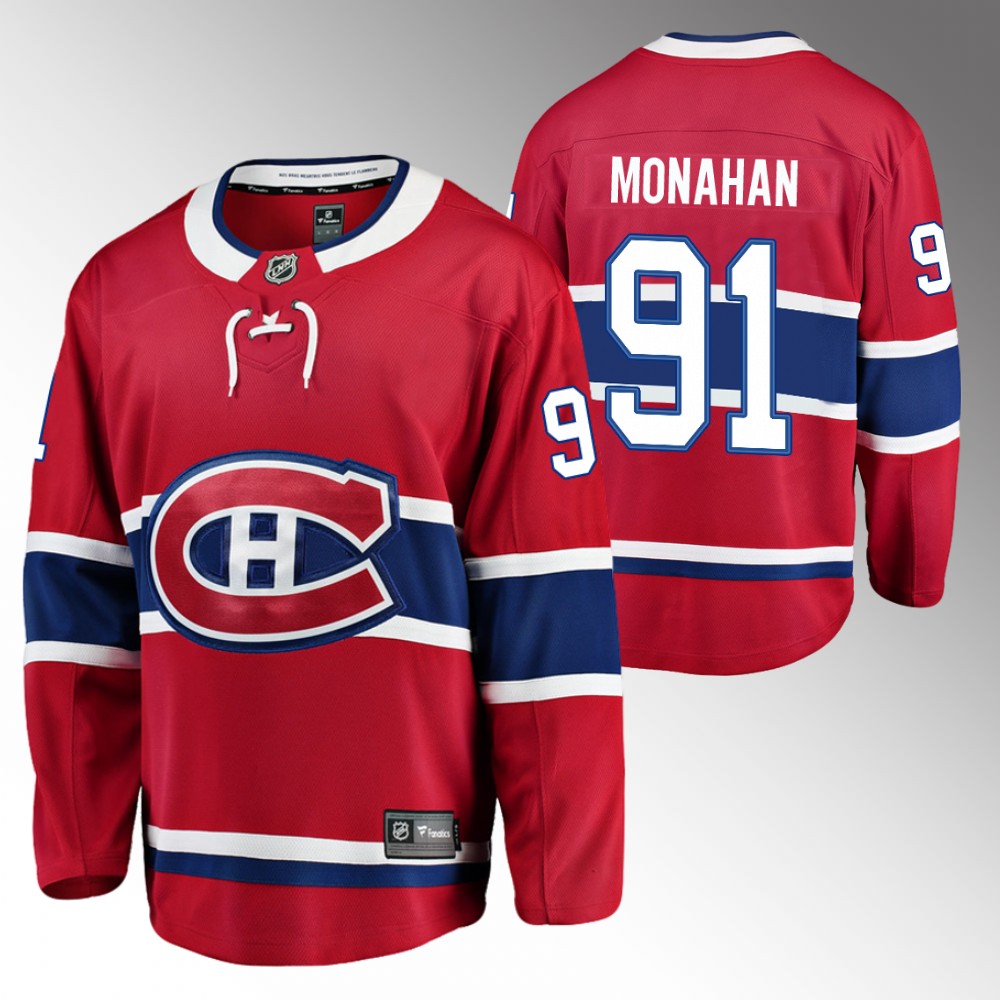 Canadiens #91 Sean Monahan Red Home Jersey