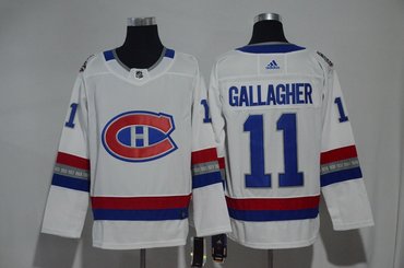 Canadiens 11 Brendan Gallagher White 2017 NHL 100 Classic Adidas Jersey