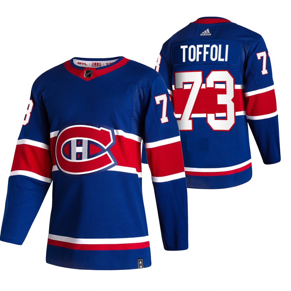 Canadiens 2021 Reverse Retro #73 Tyler Toffoli Royal Jersey Special Edition Authentic