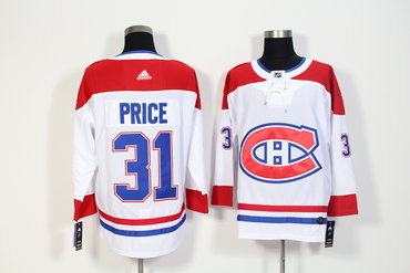 Canadiens 31 Carey Price White Adidas Jersey