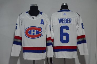 Canadiens 6 Shea Weber White 2017 NHL 100 Classic Adidas Jersey