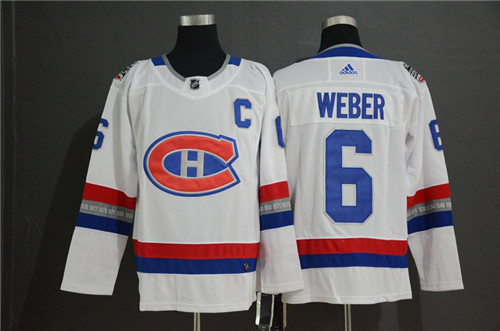 Canadiens 6 Shea Weber White 2017 NHL 100 Classic Adidas Jersey