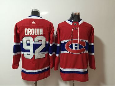 Canadiens 92 Jonathan Drouin Red Adidas Jersey