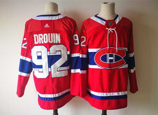 Canadiens 92 Jonathan Drouin Red Adidas Jersey