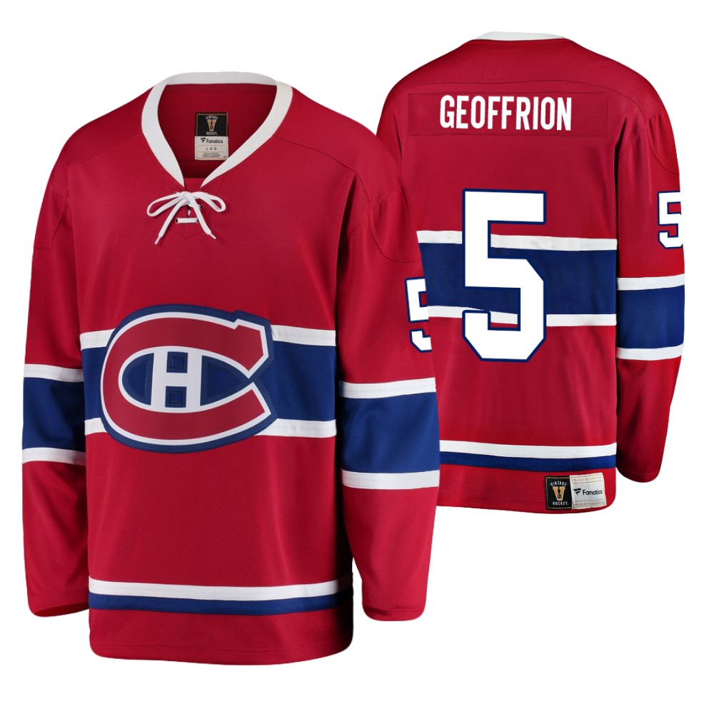 Canadiens Bernie Geoffrion Red Premier Breakaway Player Heritage Jersey