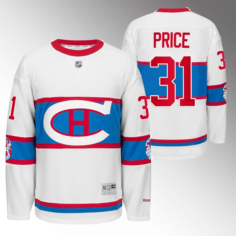 Canadiens Carey Price White Winter Classic 2016 Throwback Jersey