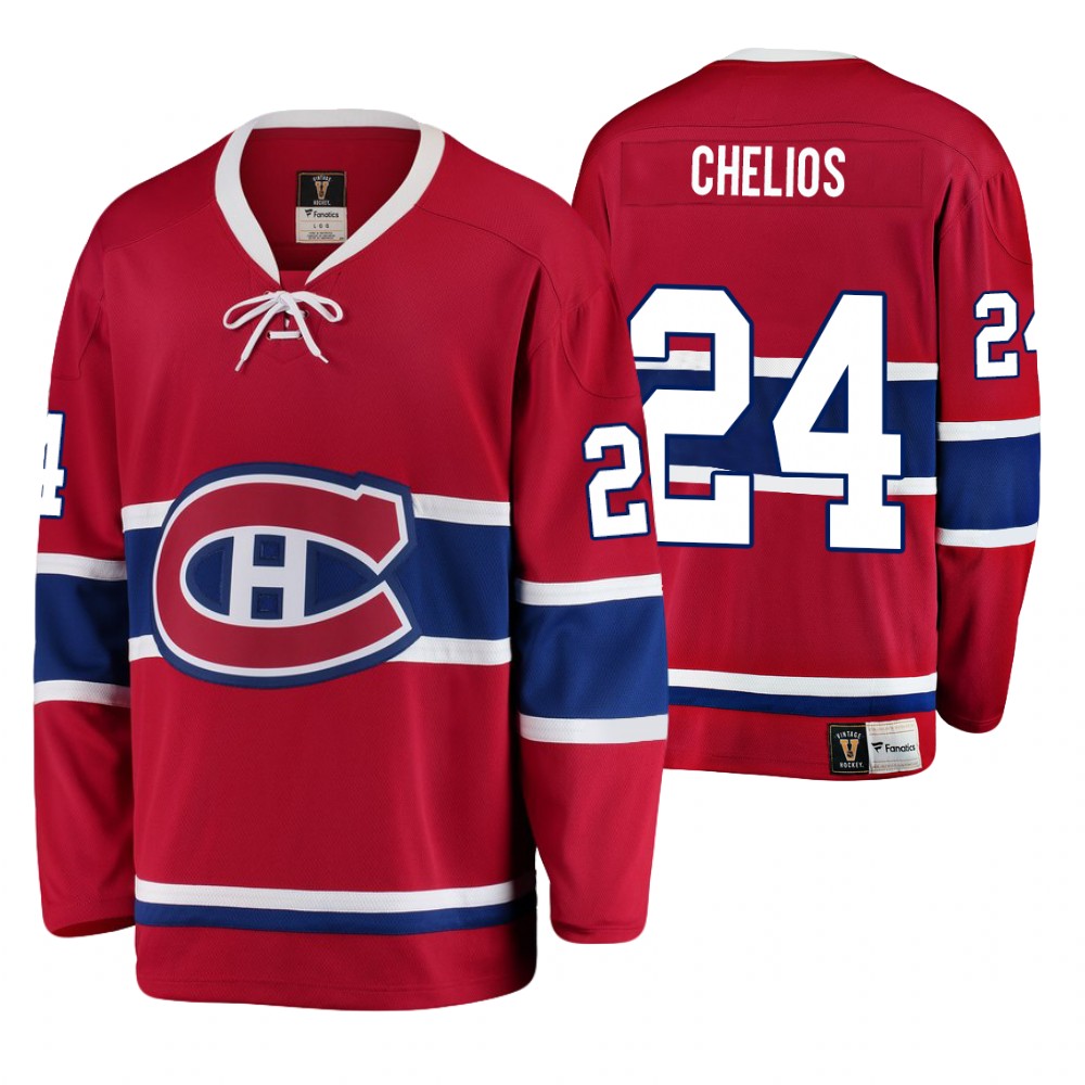 Canadiens Chris Chelios Red Premier Breakaway Player Heritage Jersey