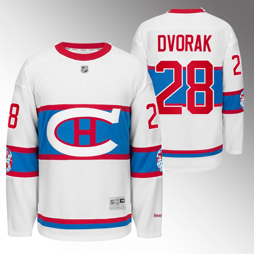 Canadiens Christian Dvorak White Winter Classic 2016 Throwback Jersey
