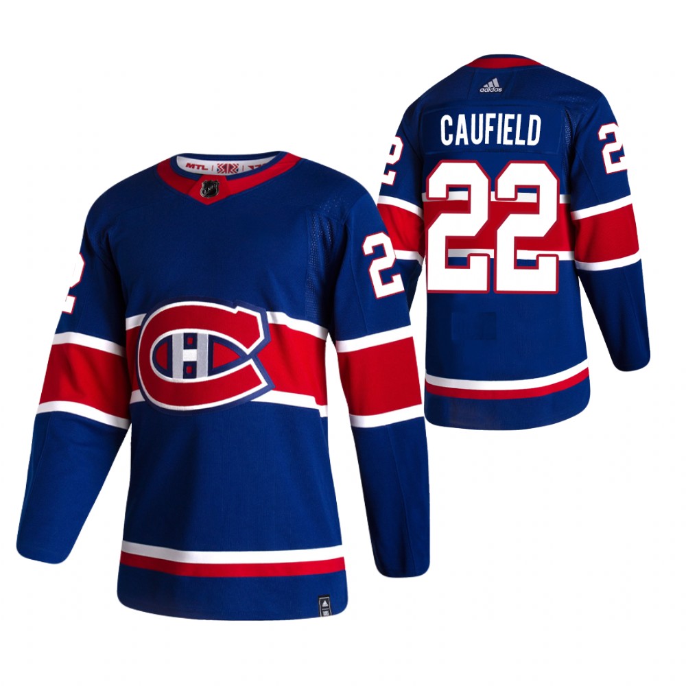 Canadiens Cole Caufield 2021 Reverse Retro Royal Special Edition Jersey