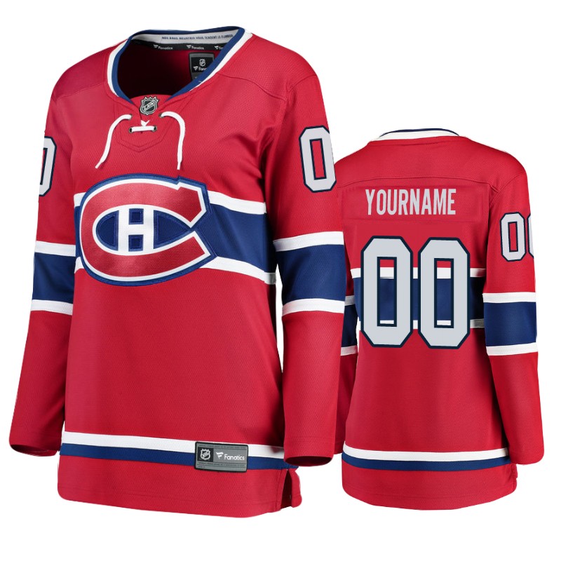 Canadiens Custom Red Breakaway Player Home Jersey