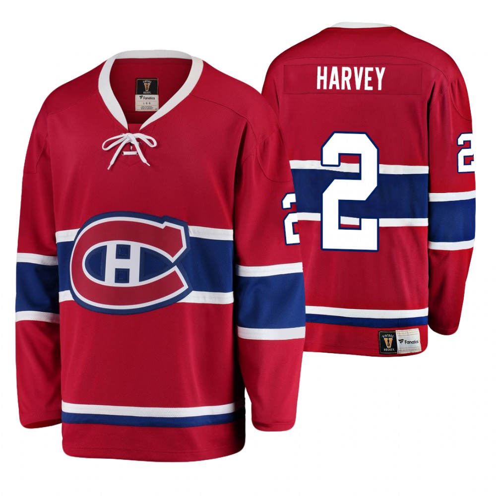 Canadiens Doug Harvey Red Premier Breakaway Player Heritage Jersey
