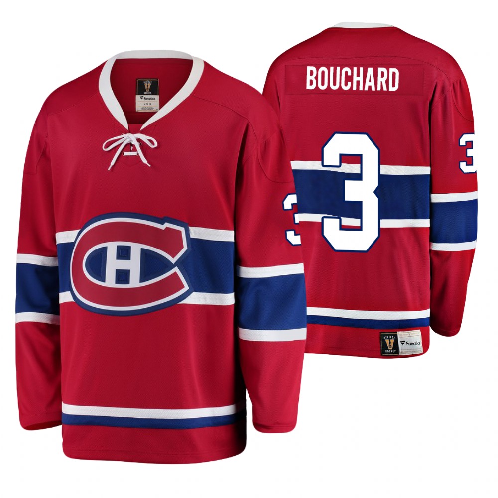 Canadiens Emile Bouchard Red Premier Breakaway Player Heritage Jersey