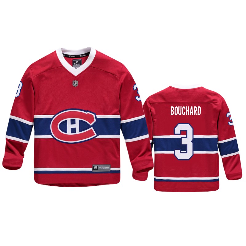 Canadiens Emile Bouchard Red Replica Player Home Jersey
