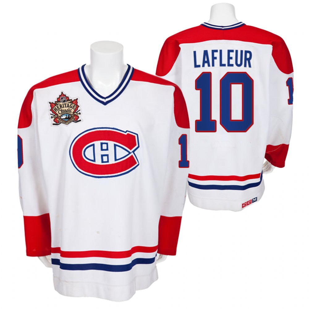 Canadiens Guy Lafleur White Heritage Classic Vintage Men Jersey